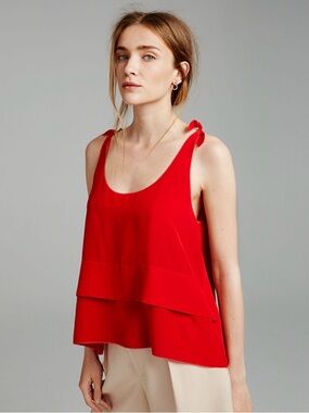 Club Monaco Salyie Silk Tie Tank XS